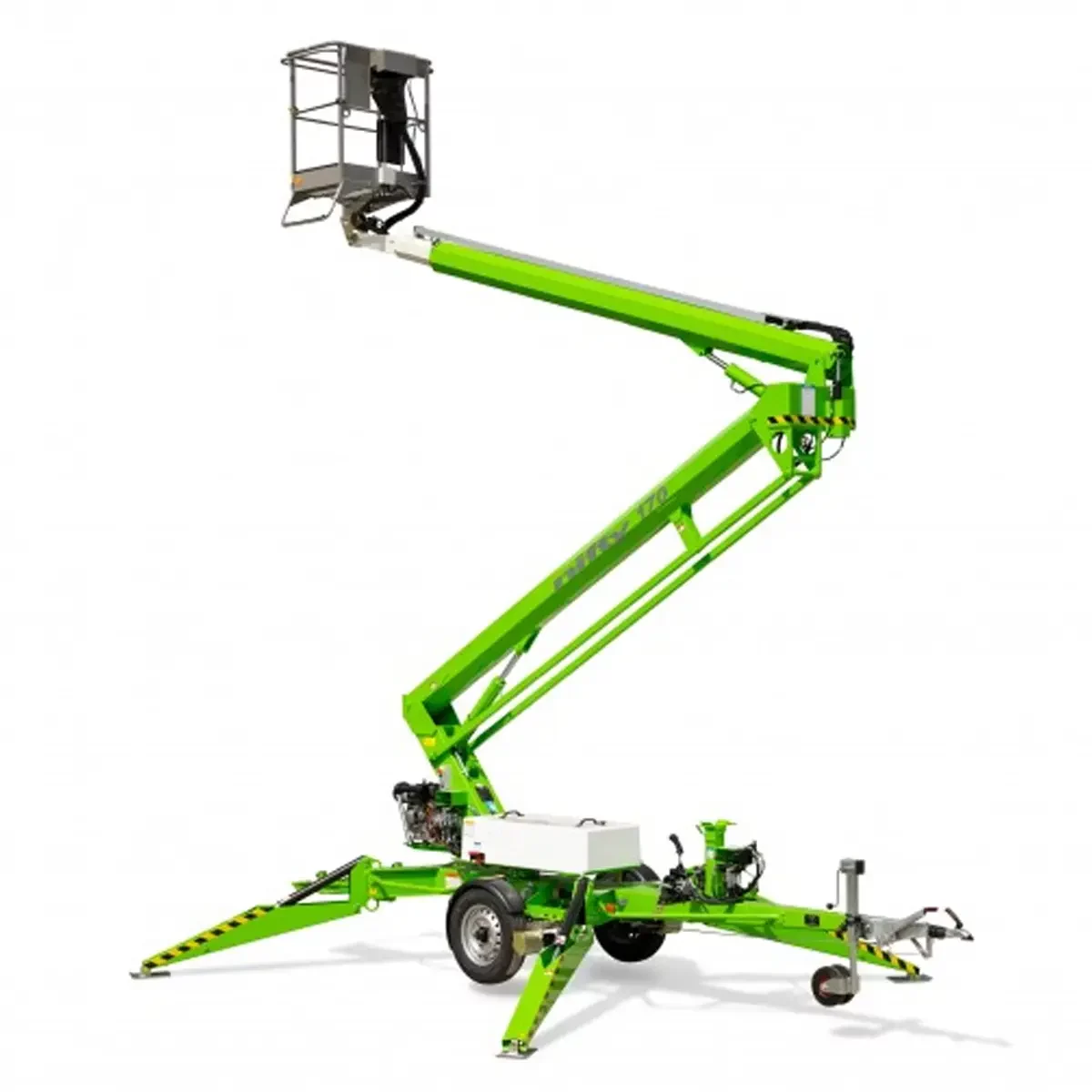 Niftylift-Nifty-170-17.1m-Trailer-Mounted-Boom-Lift-at-height-on-white-background