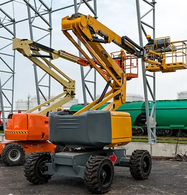 Mobile Elevating Work Platforms in use across construction, facilities management, and CleanTech industries.