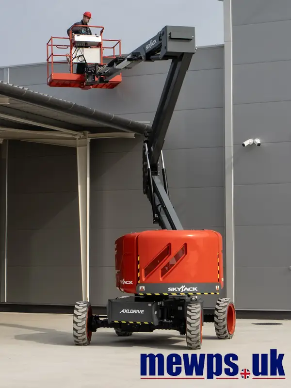 Mobile elevating work platform accessing roof-level task – hire or buy scissor lifts, cherry pickers and MEWPs UK-wide